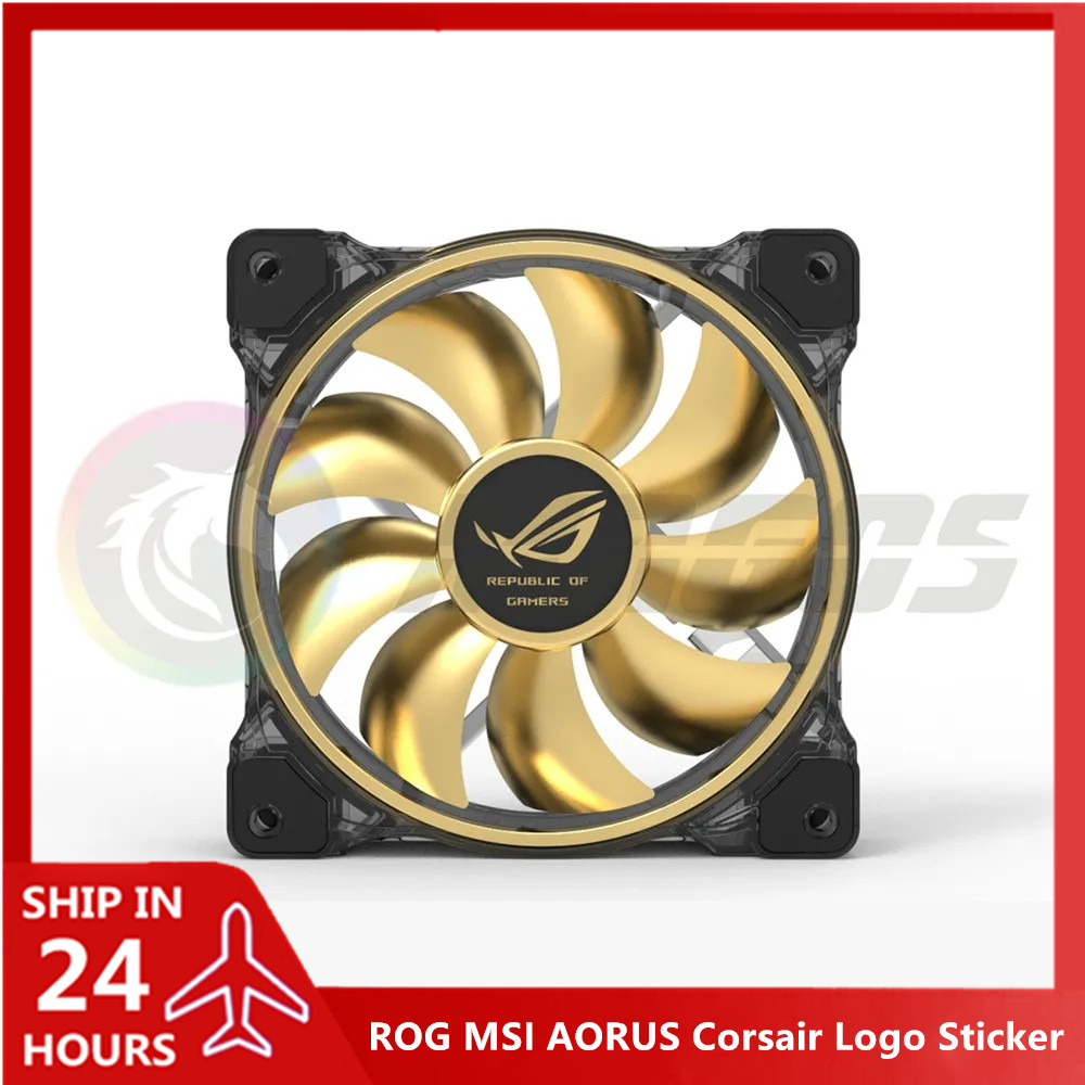 Pc Gaming Lounge - Autocollant de Logo de ventilateur d'armoire