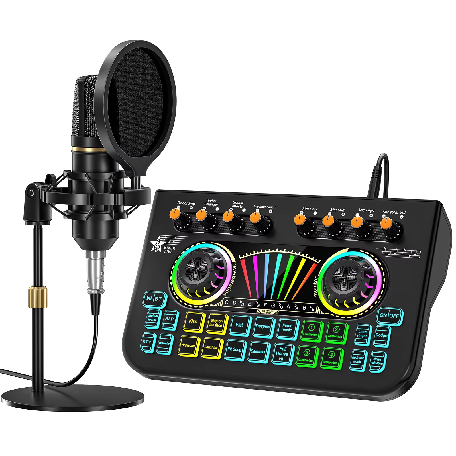 Pc Gaming Fullset - Kit de microphone pour podcast Tenlamp
