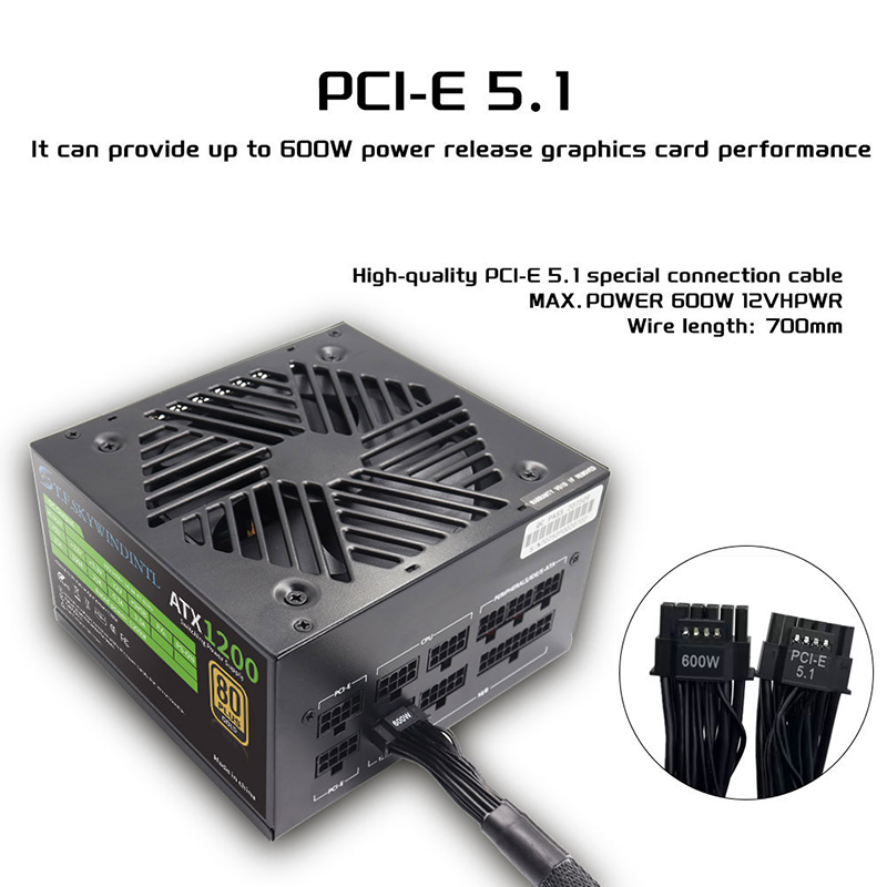 PCIE 5.0 1200W alimentation PC - Pc Gaming Fullset avis et prix