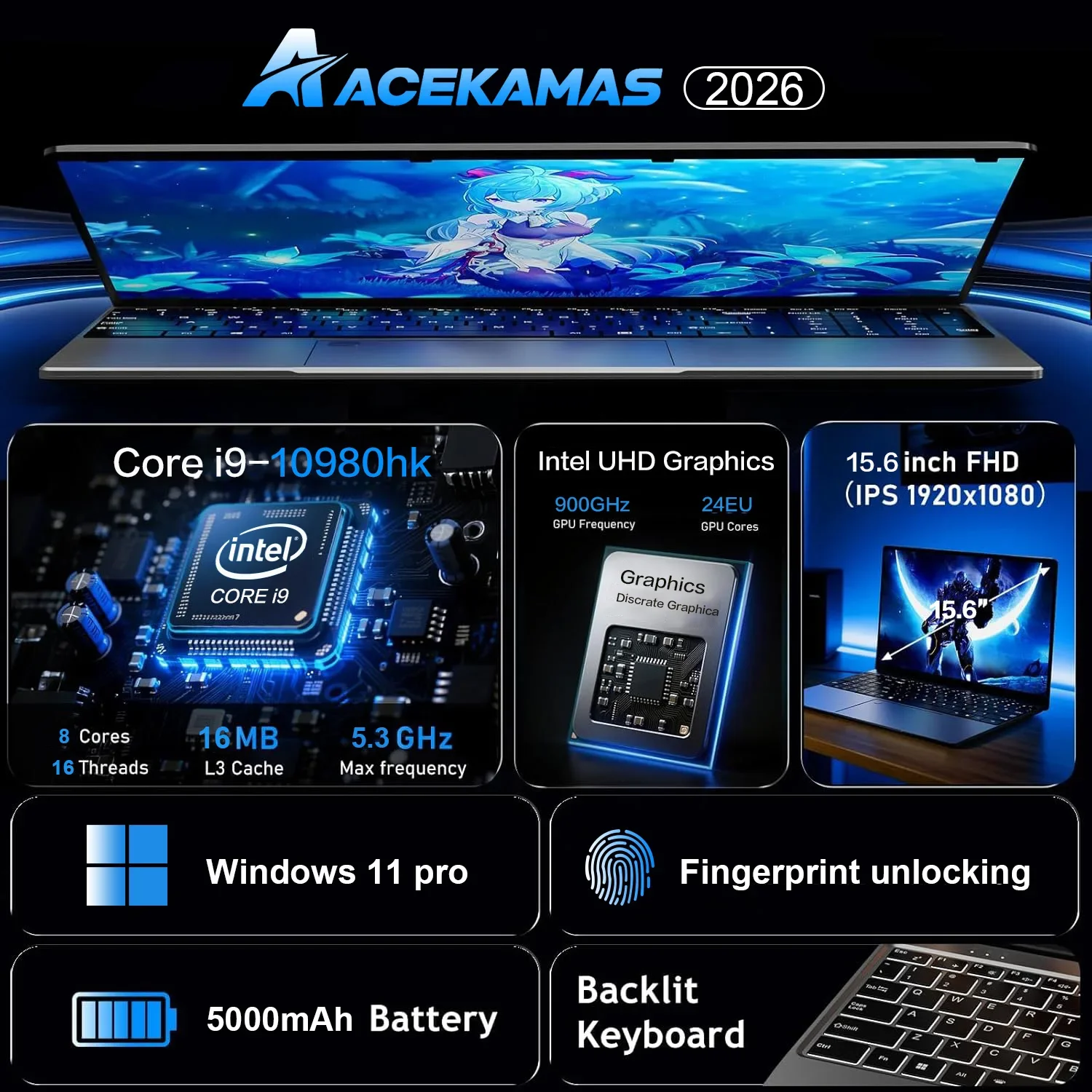 Ordinateur portable de 15,6 po - Pc Gaming Intel avis et prix